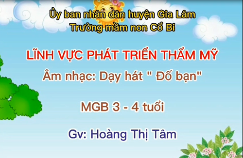 ÂN: Dạy hát: Đố bạn - MGB